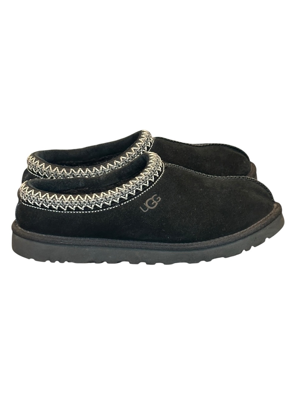 UGG Tasman Suede Wool-Lined Slippers 5950 in Black 9M/10W